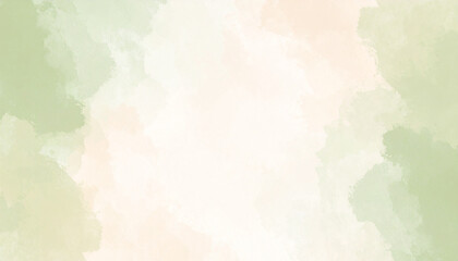 Obraz premium Soft and soothing abstract watercolor background featuring light brown, green, olive, sage, and beige tones. This gentle blend creates calming atmosphere perfect for design projects
