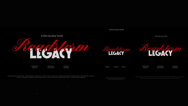 Cinematic Film Title Card, Movie Poster Typography Overlay 03 | Fully Modular Editable Layouts & Easy Text Animator Control to Create Custom Text Animations Without KeyFrames 