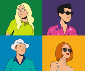 illustration of male and female style