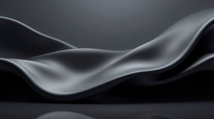 Obraz premium Abstract Black Fabric with Soft Curves