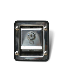 Fototapeta premium Metal key box isolated on white background. This has clipping path.