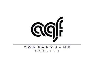AQF Creative Unique Modern Letter Logo Design. Stylized logo featuring a unique letter design, presenting abstract minimalist aesthetics and modern appeal.