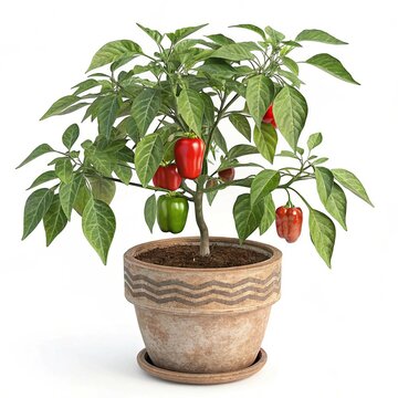 hot pepeer plant in a pot