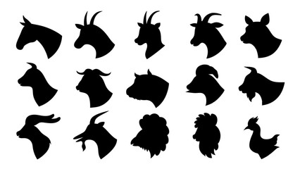 Farm animal head set.
