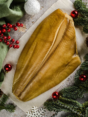 fatty mackerel on the festive table