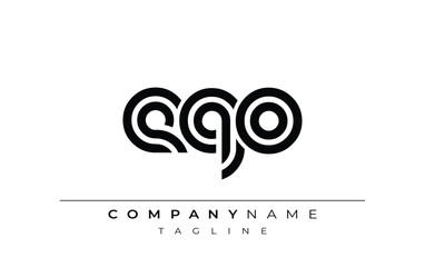 EQO Creative Unique Modern Letter Logo Design. Stylized logo featuring a unique letter design, presenting abstract minimalist aesthetics and modern appeal.
