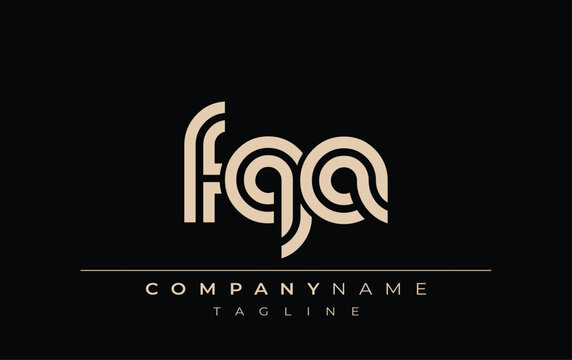 FQA Creative Unique Modern Letter Logo Design. Stylized logo featuring a unique letter design, presenting abstract minimalist aesthetics and modern appeal.