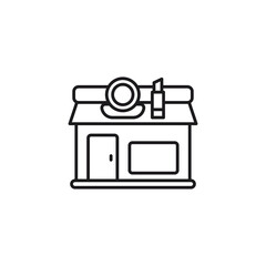 Beauty Store Icon with Makeup Products