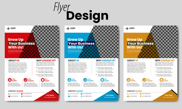 corporate business flyer template colorful brochure creative A4 layout abstract vector design modern promotion editable corporate digital agency professional marketing print-ready editable IT company 