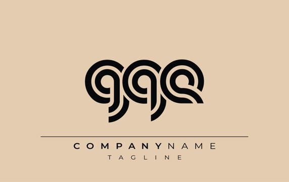 GQE Creative Unique Modern Letter Logo Design. Stylized logo featuring a unique letter design, presenting abstract minimalist aesthetics and modern appeal.