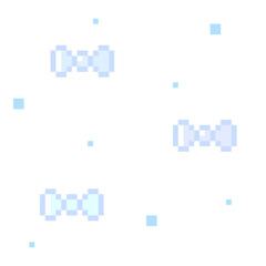 ピクセルアートなミニリボンアイコン★PNG