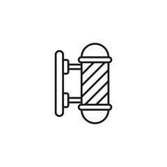 Barber pole vector illustration, traditional symbol
