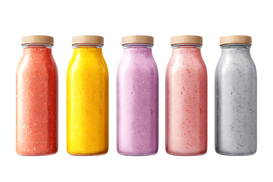 Healthy Smoothie Bottle Mockup with Fresh Label Design