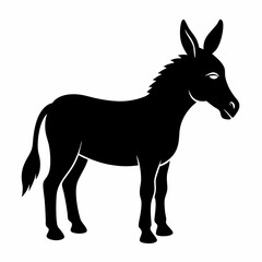 silhouette of a donkey
