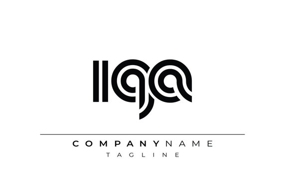 IQA Creative Unique Modern Letter Logo Design. Stylized logo featuring a unique letter design, presenting abstract minimalist aesthetics and modern appeal.