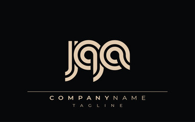 JQA Creative Unique Modern Letter Logo Design. Stylized logo featuring a unique letter design, presenting abstract minimalist aesthetics and modern appeal.