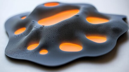 Obraz premium Abstract Blob with Orange Light