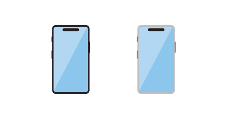 Modern Smartphone Set Vector Illustration Mockup