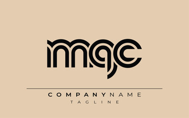 MQC Creative Unique Modern Letter Logo Design. Stylized logo featuring a unique letter design, presenting abstract minimalist aesthetics and modern appeal.