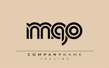 MQO Creative Unique Modern Letter Logo Design. Stylized logo featuring a unique letter design, presenting abstract minimalist aesthetics and modern appeal.