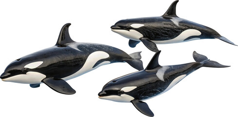 Playful Orca Family Swim