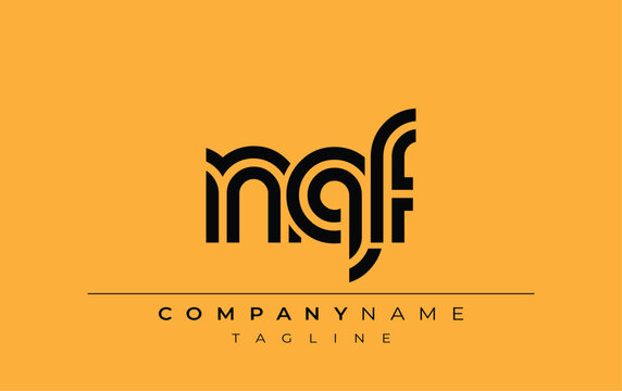 NQF Creative Unique Modern Letter Logo Design. Stylized logo featuring a unique letter design, presenting abstract minimalist aesthetics and modern appeal.