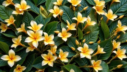 Obraz premium an abundant display of yellow and white flowers, creating a vibrant pattern across the frame