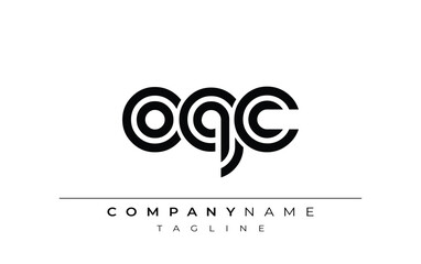 OQC Creative Unique Modern Letter Logo Design. Stylized logo featuring a unique letter design, presenting abstract minimalist aesthetics and modern appeal.