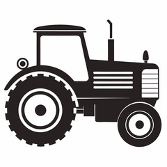 old tractor isolated