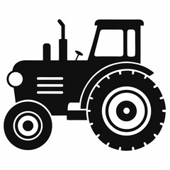 tractor isolated on white