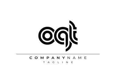 OQT Creative Unique Modern Letter Logo Design. Stylized logo featuring a unique letter design, presenting abstract minimalist aesthetics and modern appeal.