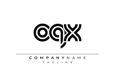 OQX Creative Unique Modern Letter Logo Design. Stylized logo featuring a unique letter design, presenting abstract minimalist aesthetics and modern appeal.