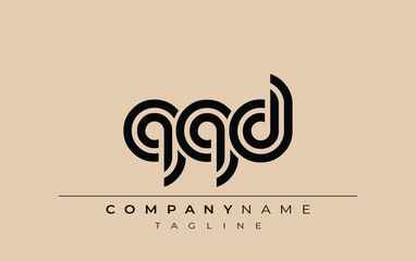 QQD Creative Unique Modern Letter Logo Design. Stylized logo featuring a unique letter design, presenting abstract minimalist aesthetics and modern appeal.