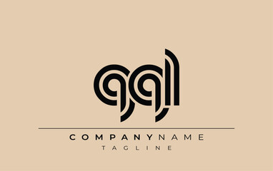 QQL Creative Unique Modern Letter Logo Design. Stylized logo featuring a unique letter design, presenting abstract minimalist aesthetics and modern appeal.
