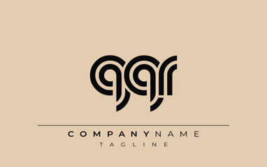 QQR Creative Unique Modern Letter Logo Design. Stylized logo featuring a unique letter design, presenting abstract minimalist aesthetics and modern appeal.