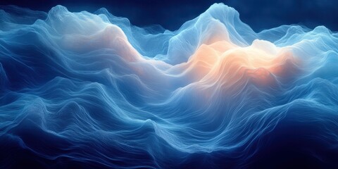 Natural elements abstract in flowing style