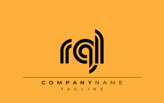RQL Creative Unique Modern Letter Logo Design. Stylized logo featuring a unique letter design, presenting abstract minimalist aesthetics and modern appeal.