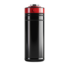 Black battery on transparent background. Png 