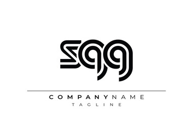 SQG Creative Unique Modern Letter Logo Design. Stylized logo featuring a unique letter design, presenting abstract minimalist aesthetics and modern appeal.