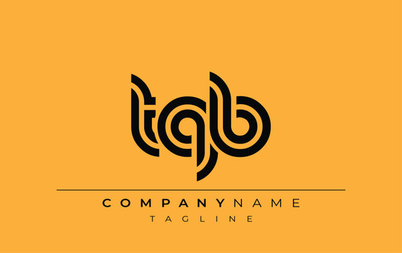 TQB Creative Unique Modern Letter Logo Design. Stylized logo featuring a unique letter design, presenting abstract minimalist aesthetics and modern appeal.