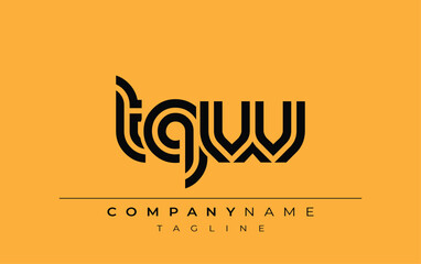 Obraz premium TQW Creative Unique Modern Letter Logo Design. Stylized logo featuring a unique letter design, presenting abstract minimalist aesthetics and modern appeal.