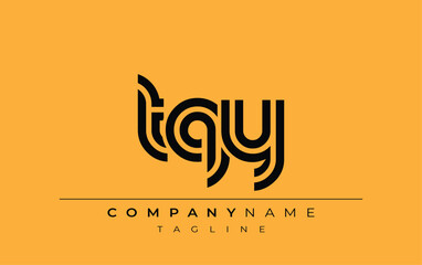 TQY Creative Unique Modern Letter Logo Design. Stylized logo featuring a unique letter design, presenting abstract minimalist aesthetics and modern appeal.