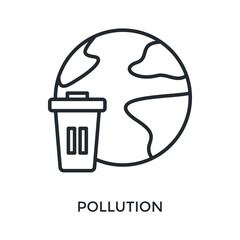 Pollution Icon Outline Style. Vector Illustration For Graphic Design