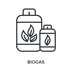 Biogas Icon Outline Style. Vector Illustration For Graphic Design