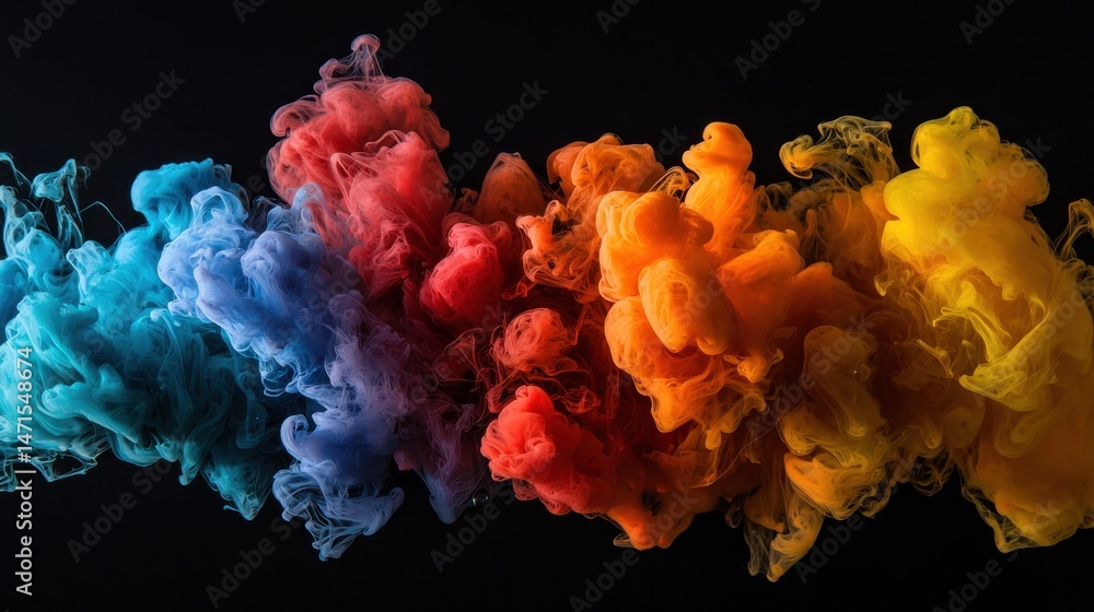 Poster vivid abstract swirling colors create a mesmerizing backdrop for artistic expression and creative de
