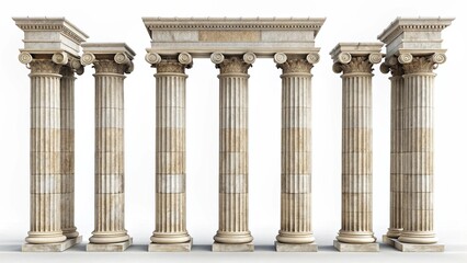 Obraz premium ancient greek column isolated