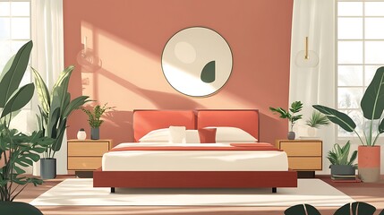 Sunny Bedroom Interior Design. (23)
