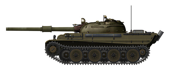 IDF Panther (An alternative hybrid tank based on the Panther hull, a turret from the T-55 tank, and a 105mm L7 gun) © Tikros