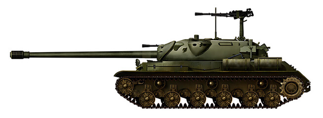 IS-2.7 (An alternative hybrid tank based on the IS-2 hull with a turret and 130mm gun from the IS-7 tank) © Tikros