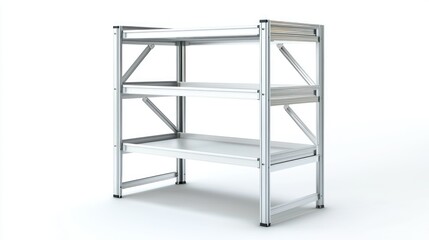 Foldable storage shelves isolated on white background